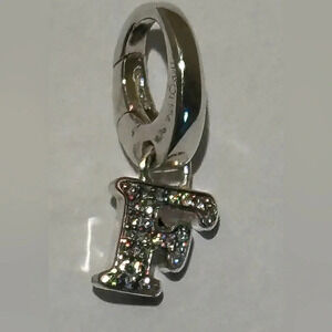 Ippolita Glamazon 925 silver and diamond charm Letter F.  NWOT